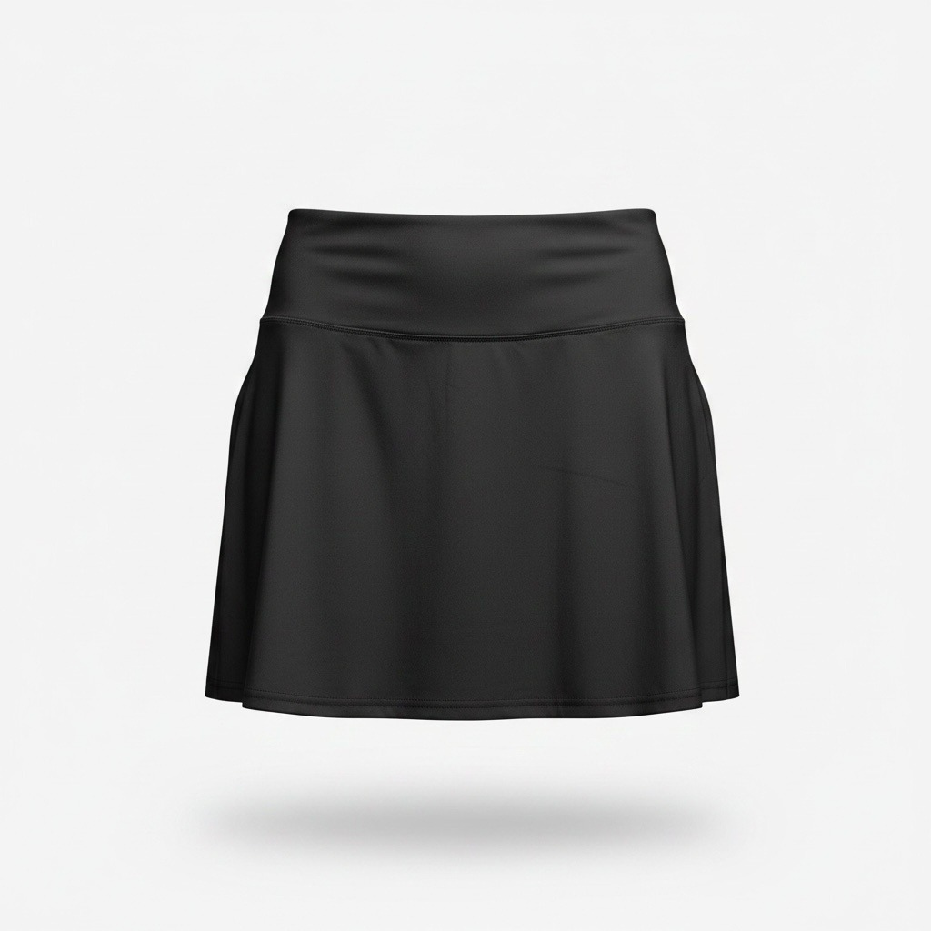 Womens Black Athletic Skort Tennis Golf Running Skirt With Built-In Shorts